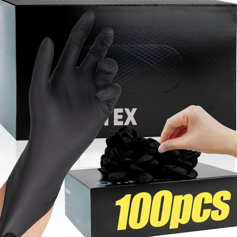 Czarne rękawiczki jednorazowe  – Latex Disposable Glove recenzja i cena