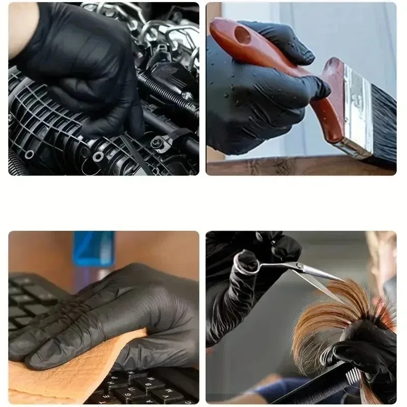 Czarne rękawiczki jednorazowe  – Latex Disposable Glove recenzja i cena