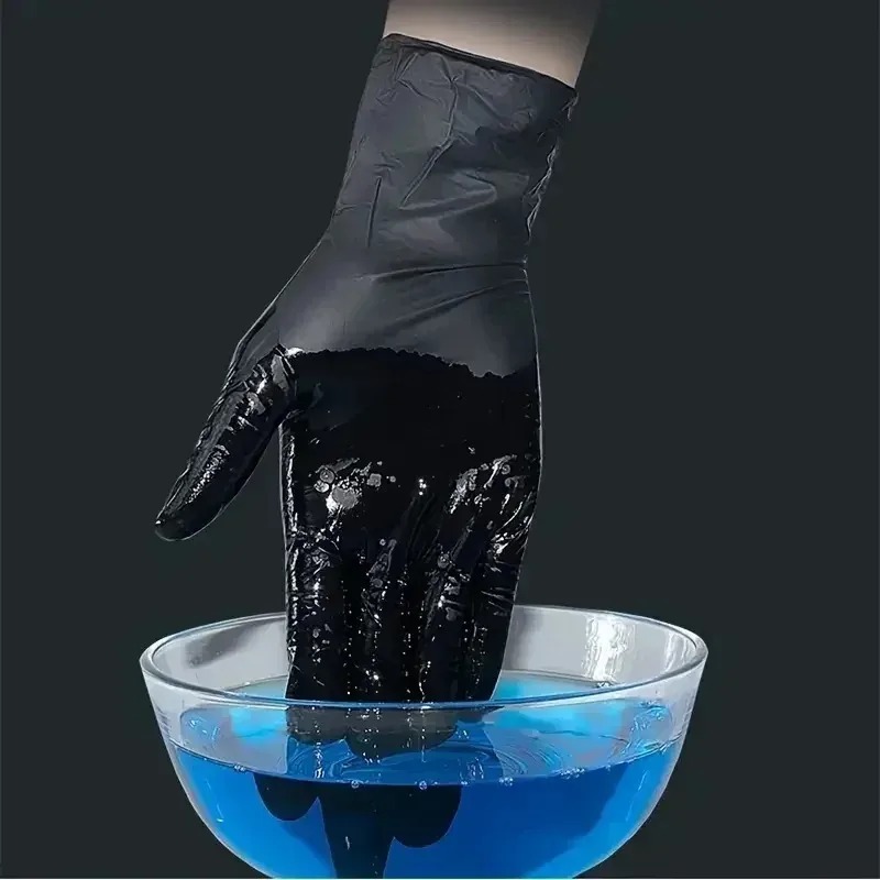 Czarne rękawiczki jednorazowe  – Latex Disposable Glove recenzja i cena