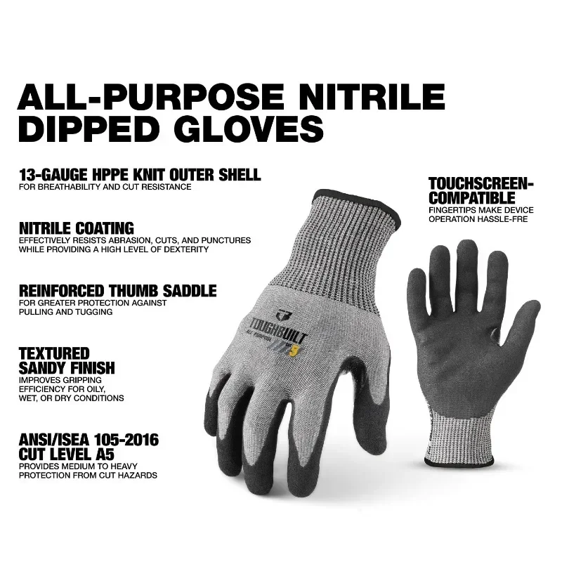 Rękawice robocze ToughBuilt TB – Nitrile Mechanic Glove recenzja i cena